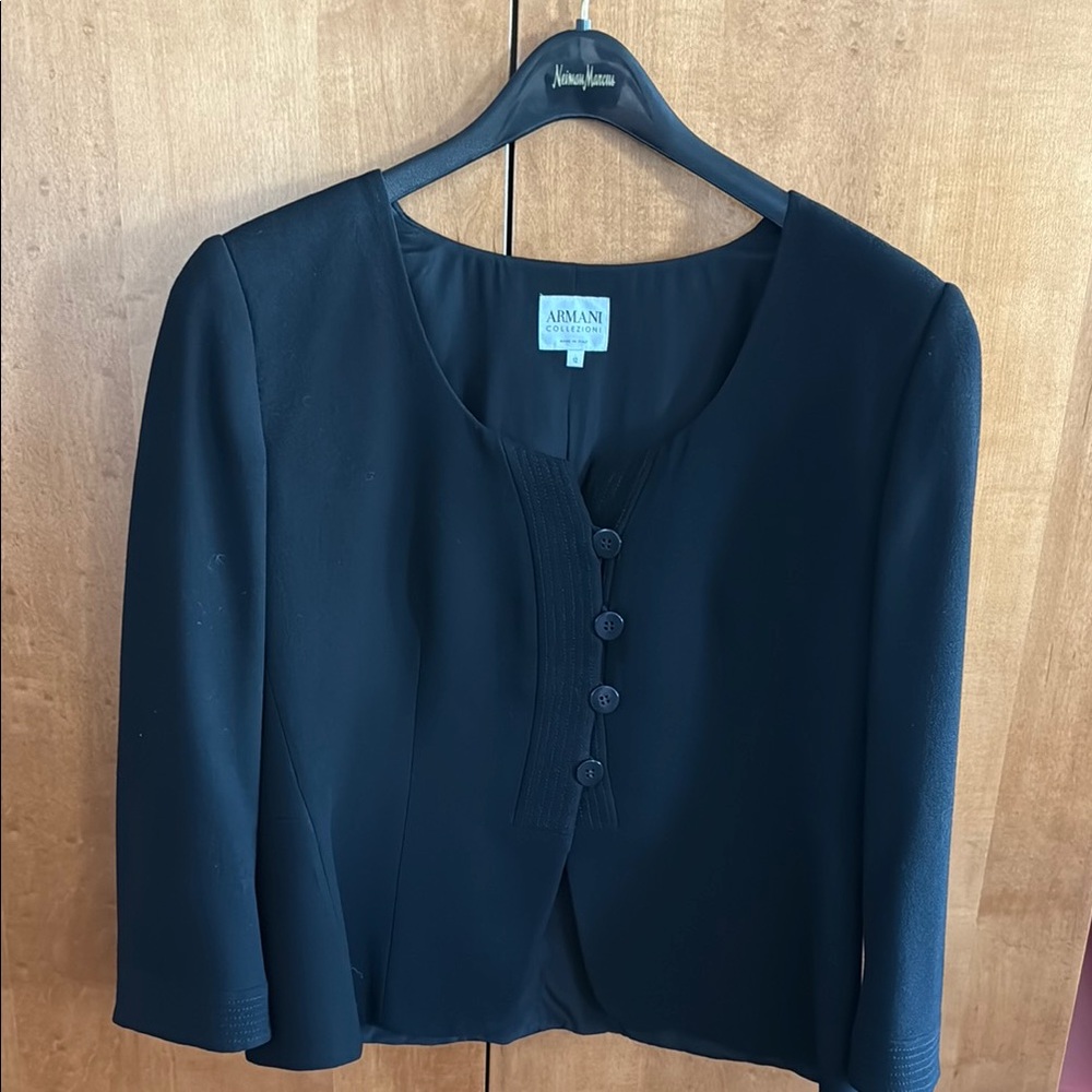 Armani Collezioni Black Button-Up jacket